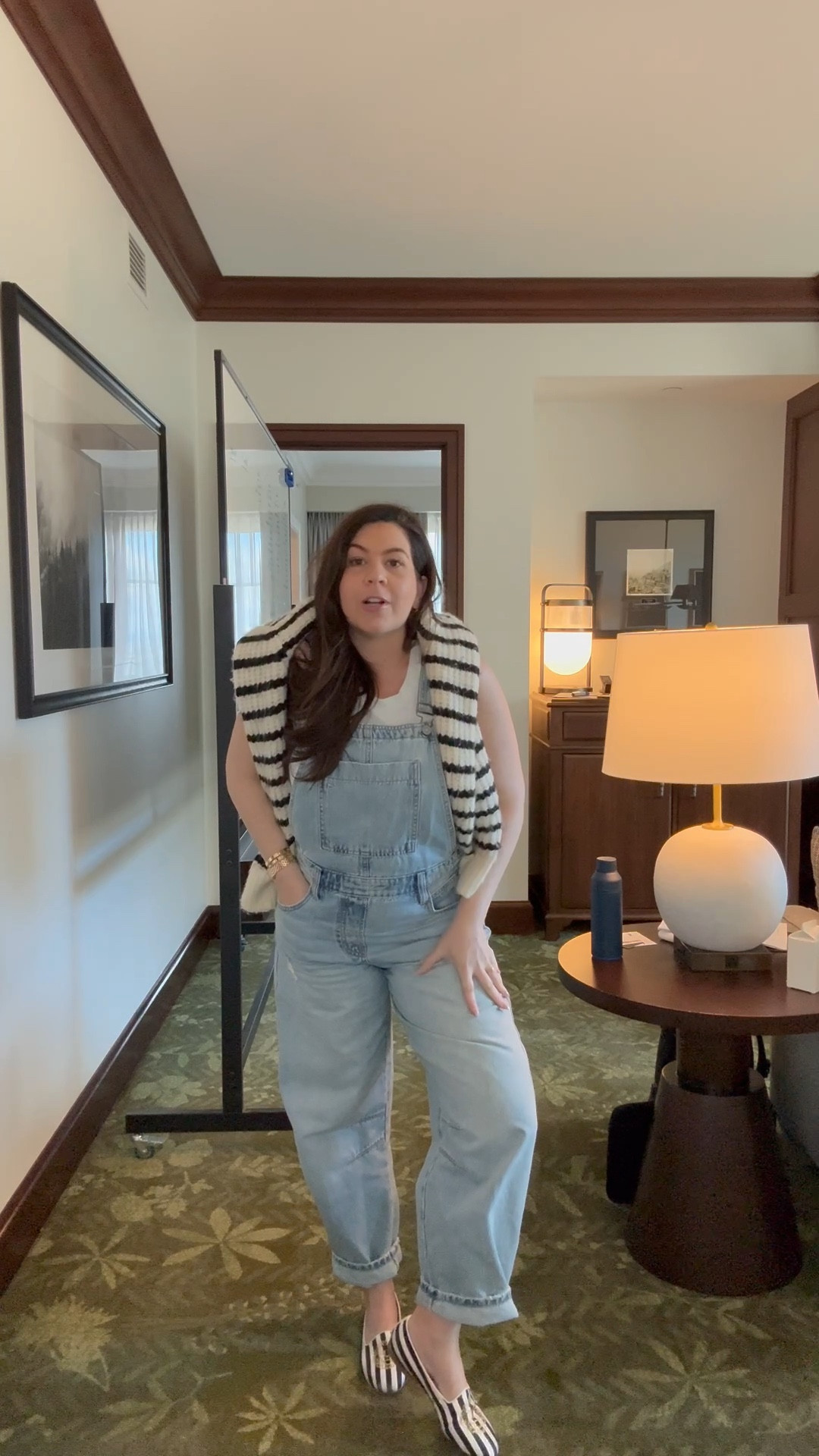 Overalls with the bump! 

#LTKdayinmylife #LTKTravel #LTKBump