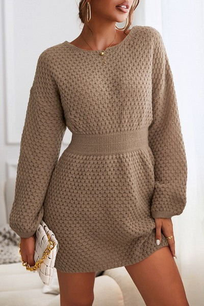 Evelina Honeycomb Knit Sweater Dress | Cupshe US