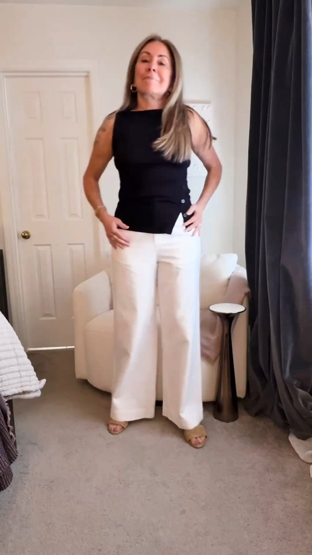 Fabulous trousers I can’t believe are from Target 🤍 And on sale!! The fit is so flattering with that perfect wide leg—polished, effortless, and insanely comfortable.

Paired with a sleek black top and wedges for an easy elevated look you can wear anywhere. Affordable style win 🙌 

Amie Pagan, Target style, white trousers, loft 

#LTKStyle #LTKFinds #TargetStyle #WideLegPants #SaleFind

#LTKootd #LTKSaleAlert