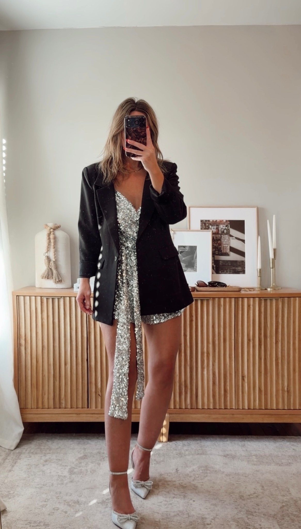 holiday sparkles ✨ this romper is SO cute and perfect for the holidays & nye! it has adjustable straps, elastic waist & detachable belt! could also style a sweater over this & wear as shorts. i’m in a size M,l in both. romper fits tts. use code LEANN35 for 35% off sitewide. vici, holiday outfit 

#LTKootd #LTKHoliday #LTKFindsUnder100