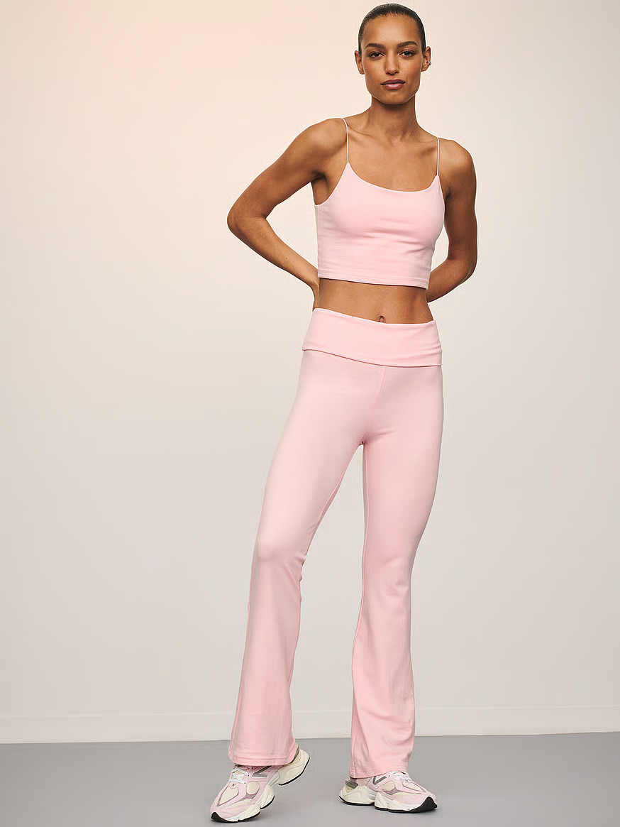 Buy Cotton Foldover Flare Legging, Pretty Blossom - Order Bottoms online - Victoria's Secret US | Victoria's Secret (US / CA )