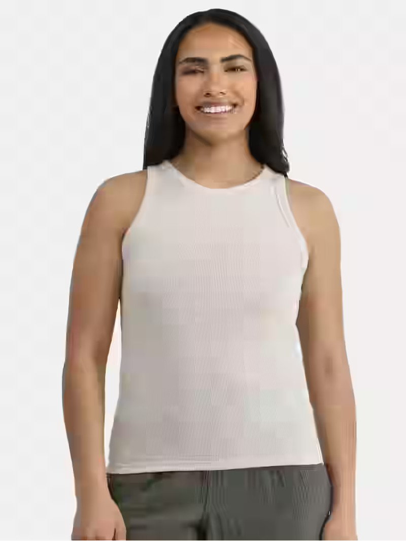 Time and Tru Women's High Neck Ribbed Tank Top, Sizes XS-XXXL | Walmart (US)