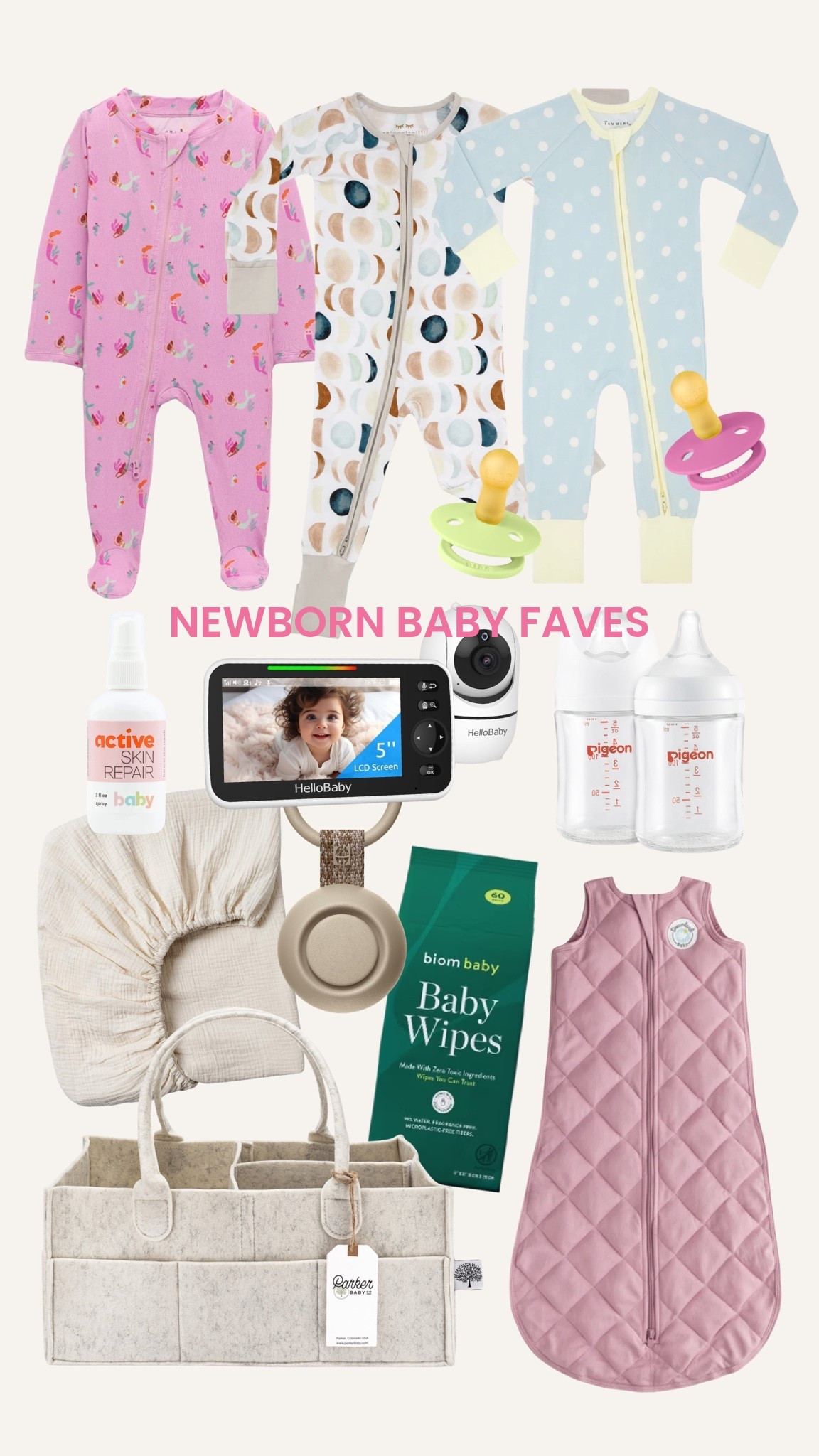 All of my newborn baby faves: onesies, bottles, no WiFi monitor, non toxic wipes, swaddle sleeper, cotton crib sheet, diaper rash spray!#newborn #babygirl #baby #onesie #hatchbaby #soundmachine #babybottle

#LTKmomlife #LTKBaby