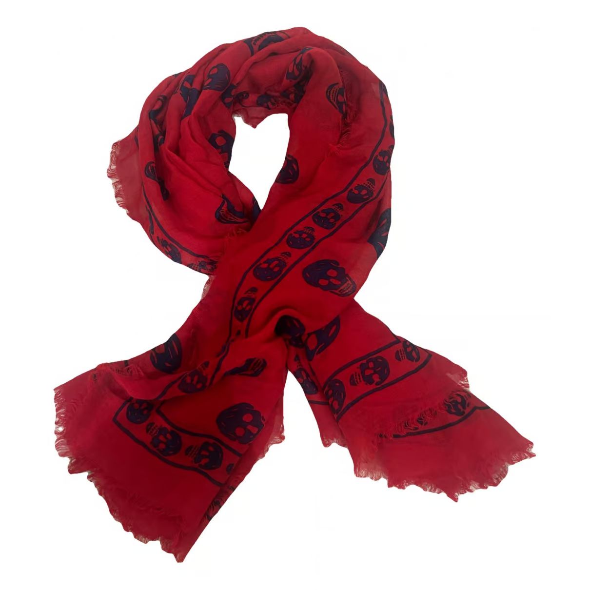 Cashmere scarf Alexander McQueen Red in Cashmere - 37249063 | Vestiaire Collective (Global)