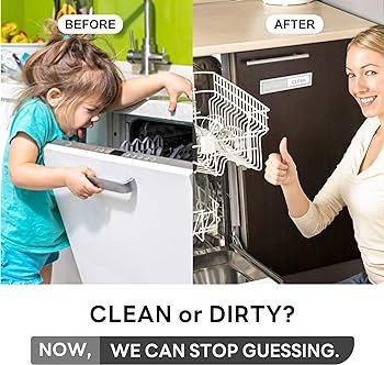 KitchenTour Dishwasher Magnet Clean Dirty Sign, Premium Stainless Steel Clean Dirty Magnet for Di... | Amazon (CA)