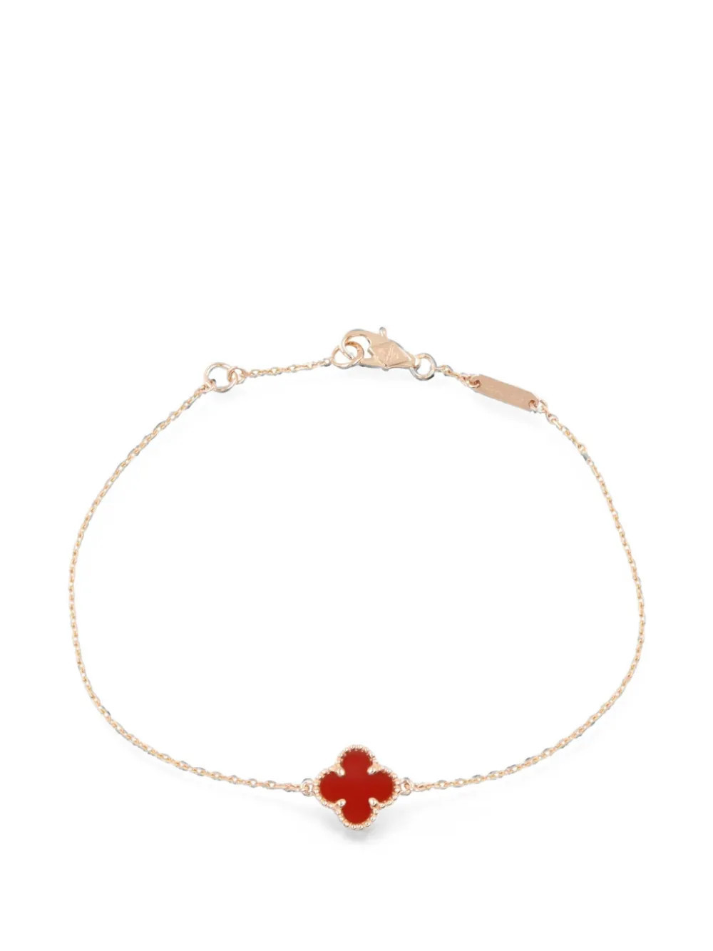 Van Cleef & Arpels Pre-Owned 2010s Sweet Alhambra carnelian bracelet - Pink | Farfetch Global