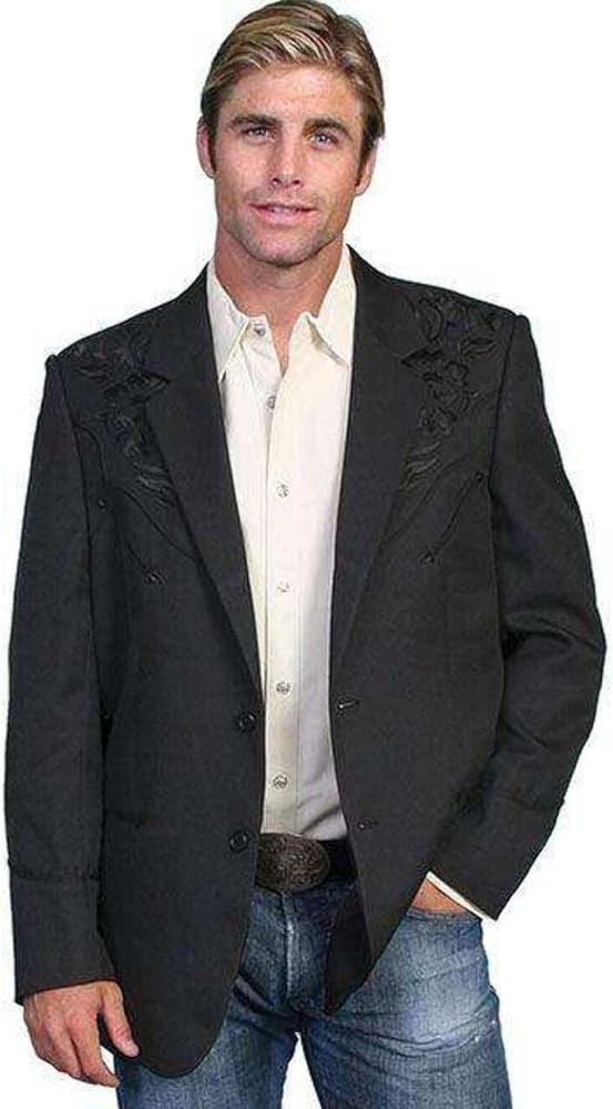 Scully Black Button Front Men's Blazer P-733 | Amazon (US)