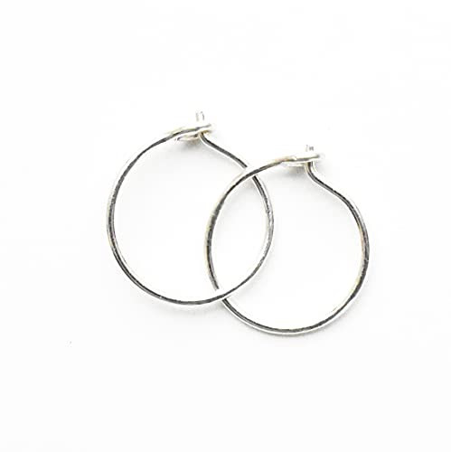 Sterling Silver Hoop Earrings 10mm, Tiny Thin 24 gauge 925 Silver Hoops, Lightweight Small Endless Hoops, Sensitive Ears, Minimal Everyday Jewelry | Amazon (US)