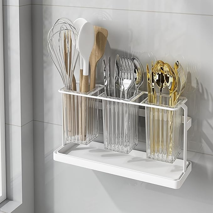 bukfen Utensil Holder Kitchen Utensil Holder for Countertop, 11.42"x3.74"x6.3"-Large Cooking Uten... | Amazon (US)