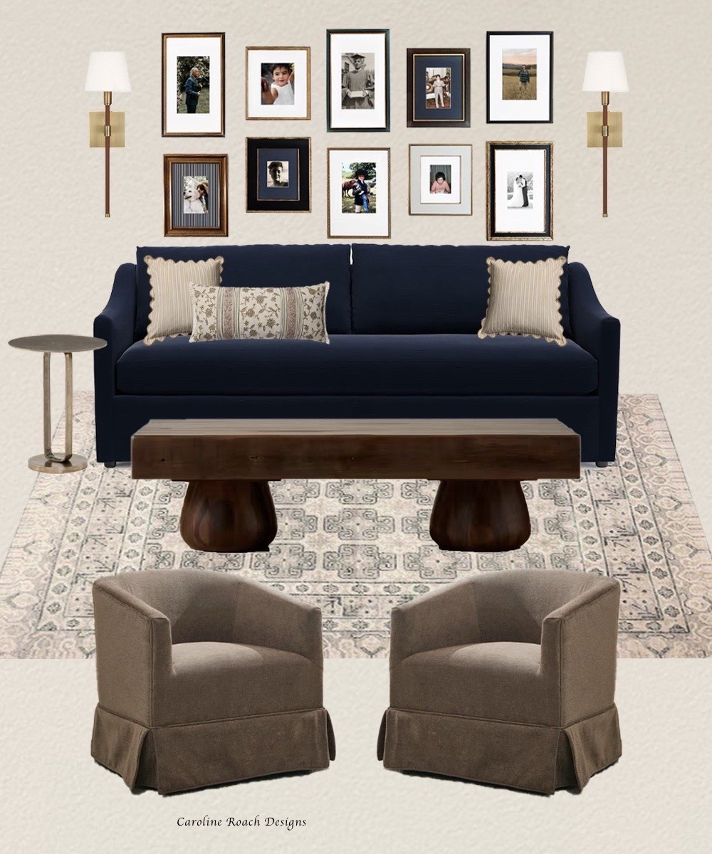 Navy sofa living room decor

#LTKHome #LTKdayinmylife