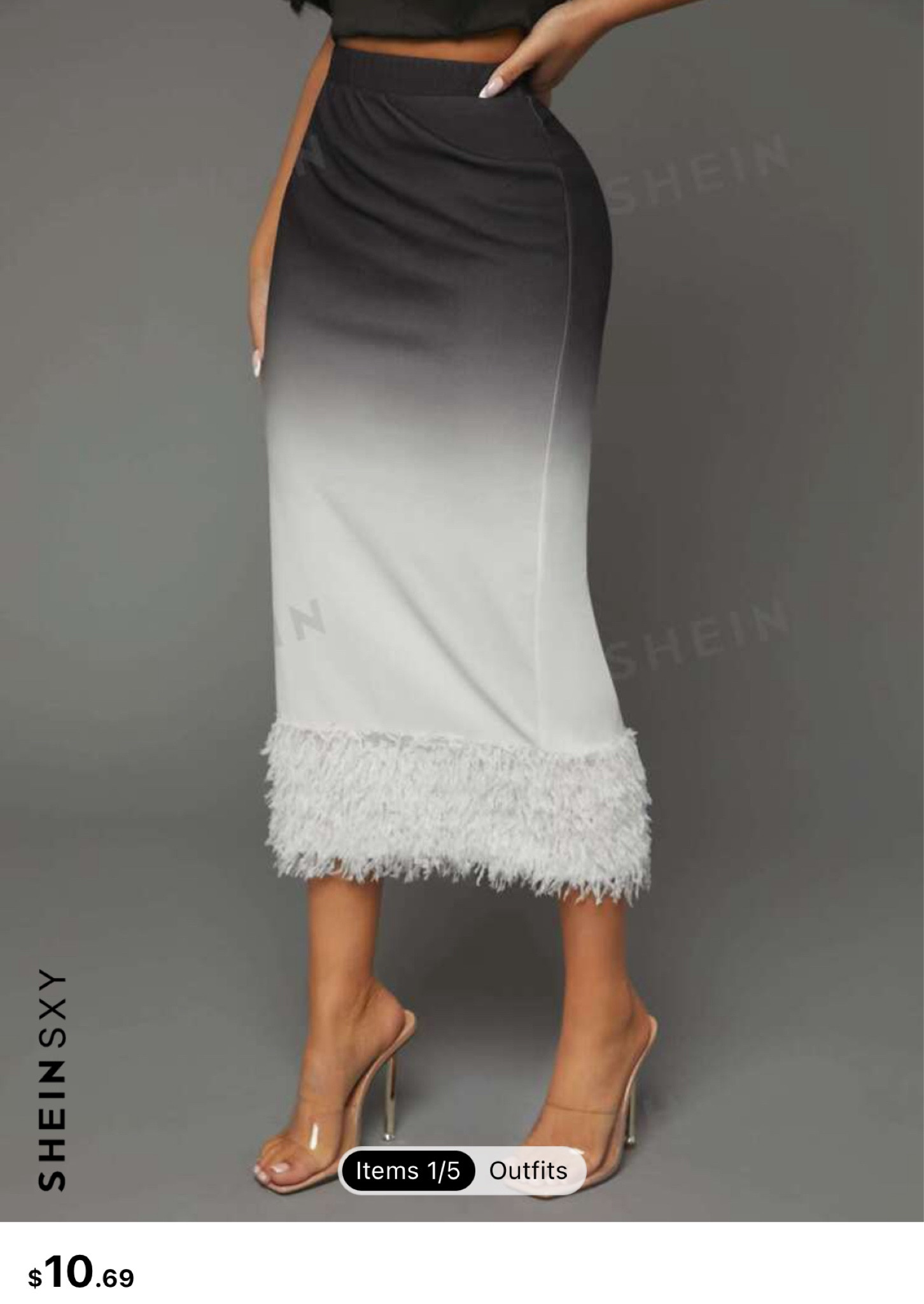 Ombré Fuzzy Hem Skirt 

#LTKstyletip #LTKmidsize #LTKsalealert
