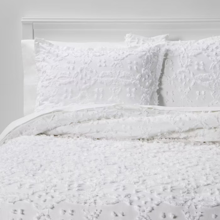 Clipped Chenille Comforter & Sham Set - Threshold™ | Target