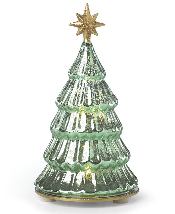 Lenox Wintery Woods Lit Mercury Glass Pine Tree & Reviews - Home - Macy's | Macys (US)