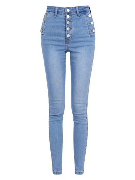 'Ruby' Buttoned Denim Skinny Jeans (4 Colors) | Goodnight Macaroon