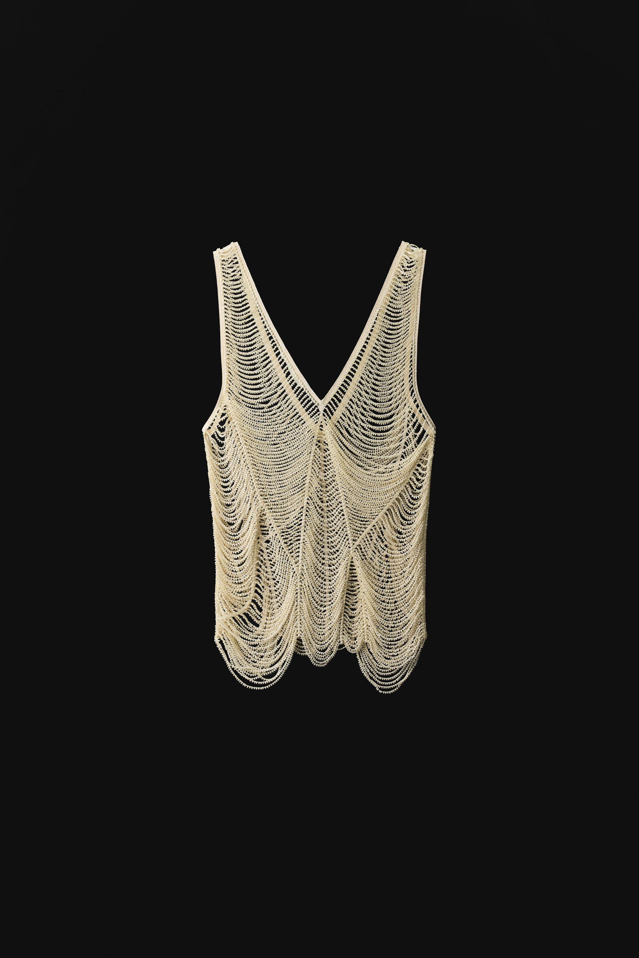 ZW COLLECTION BEADED TOP | Zara UK