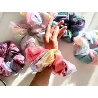 Oversized Rainbow Scrunchie, Strong Elastic, Thin & Thick Hair | Etsy (US)