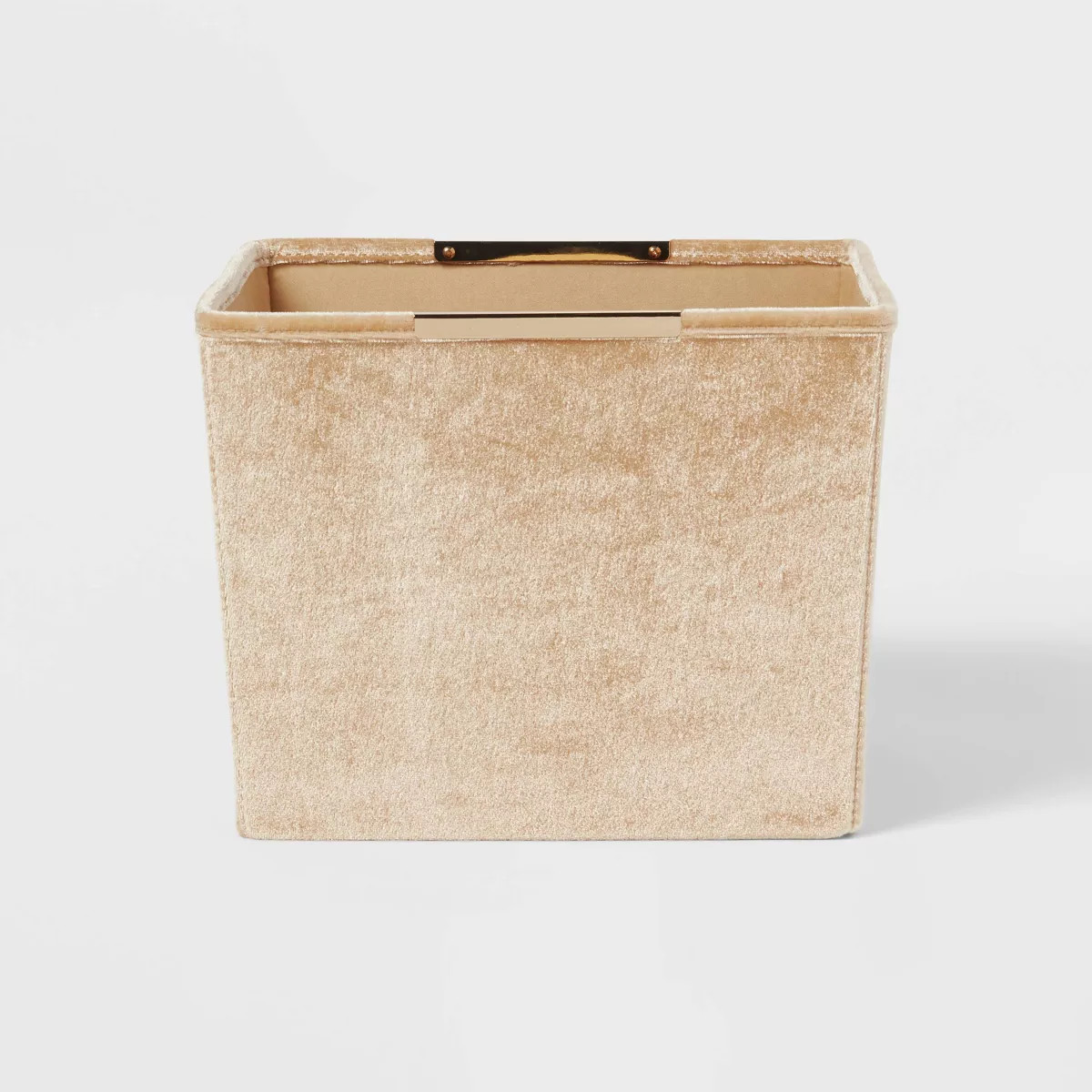 Velvet Basket Gold with Gold Metal Handles - Threshold™ | Target