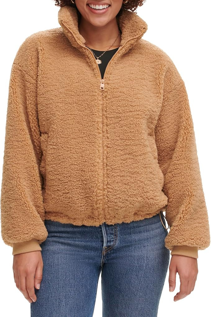 Levi's Women's Zip Up Sherpa Teddy Jacket (Standard & Plus Sizes) | Amazon (US)