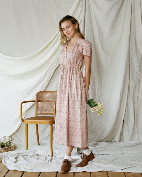 The Dawn Dress | Mauve Cosmos Floral | Christy Dawn