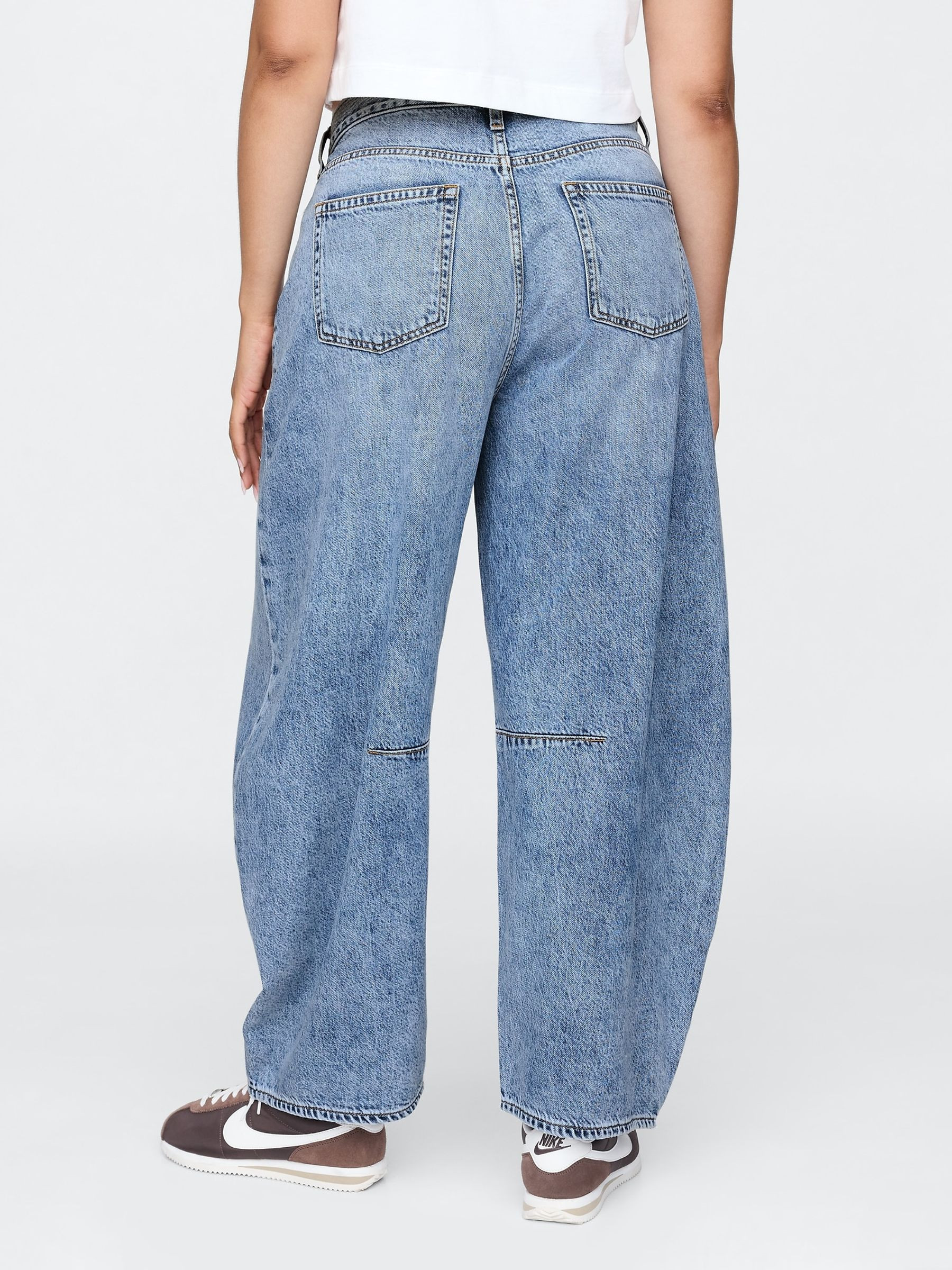 Blue High Waisted UltraSoft Horseshoe Jeans | Gap | GAP UK