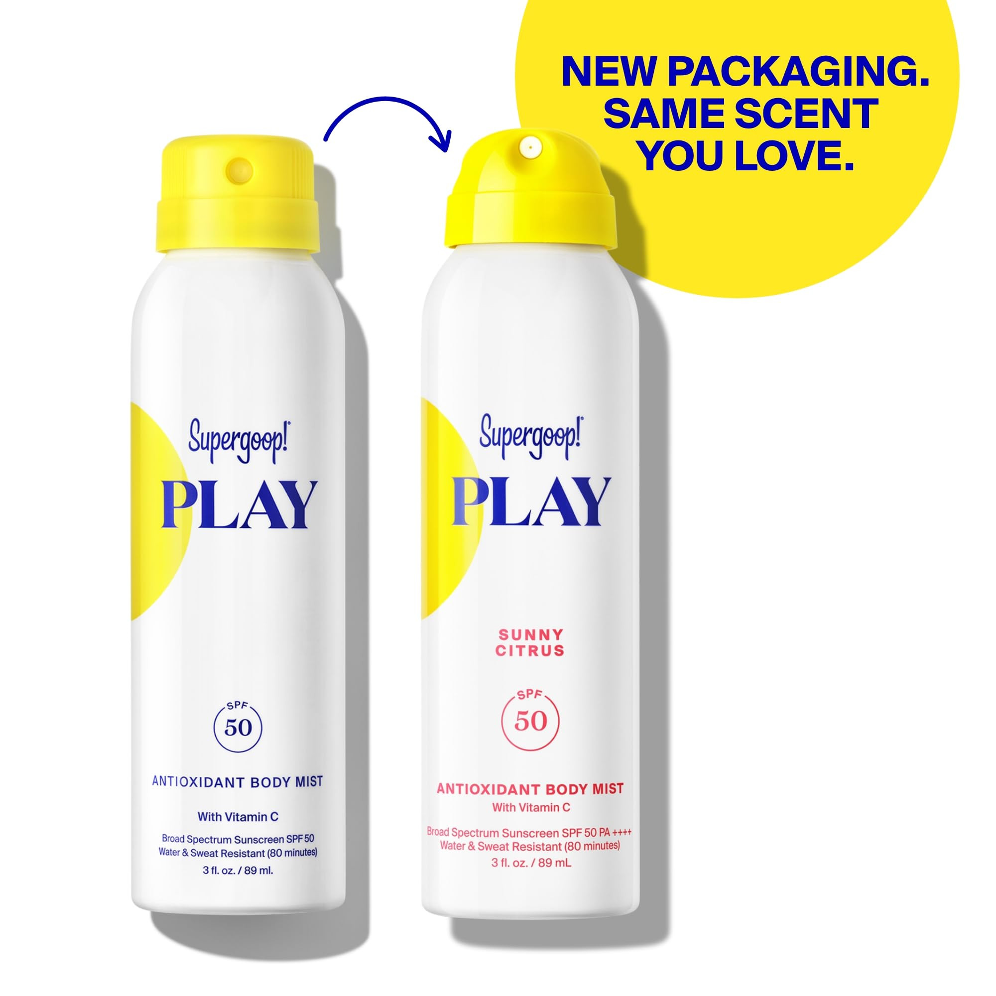Supergoop! PLAY Antioxidant Body Mist w/Vitamin C - 3 fl oz - SPF 50 PA++++ Broad Spectrum Sunscr... | Amazon (US)