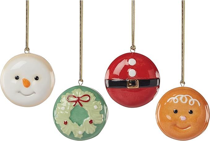 Lenox Macaron Christmas Characters 4-Piece Ornament Set, 0.58, Multi | Amazon (US)