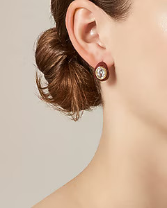 Crystal and enamel hoop earrings | J. Crew US