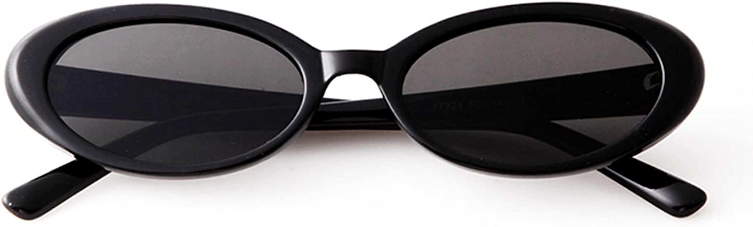 Laurinny 90s Sunglasses for Women Men Retro Oval Sunglasses Glasses | Amazon (US)