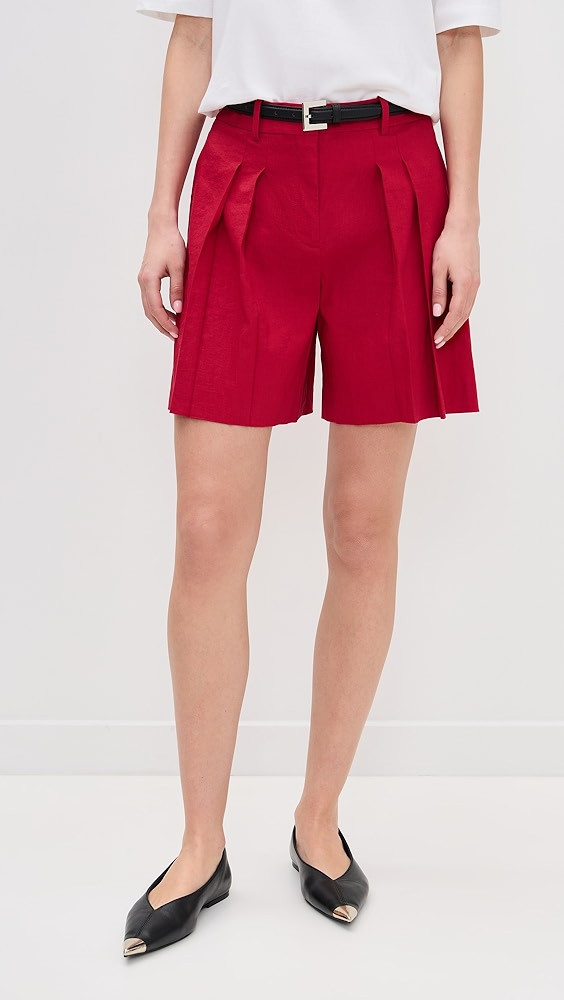 Theory Pleated Front Shorts | Shopbop | Shopbop