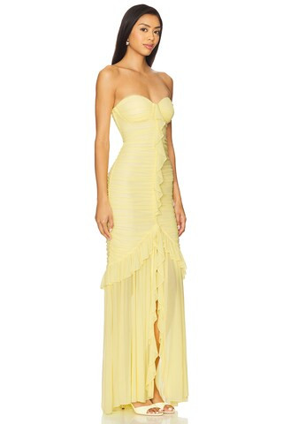 MAJORELLE Giules Gown in Light Yellow from Revolve.com | Revolve Clothing (Global)