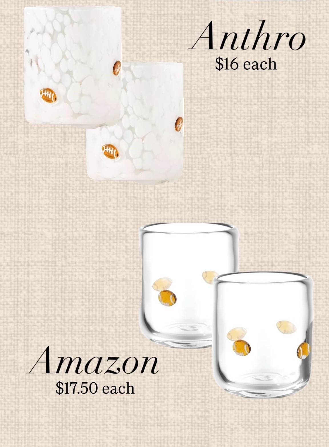Football Icon Juice Glasses from Anthropology @anthropology 🏈

#LTKSeasonal #LTKParties #LTKHome