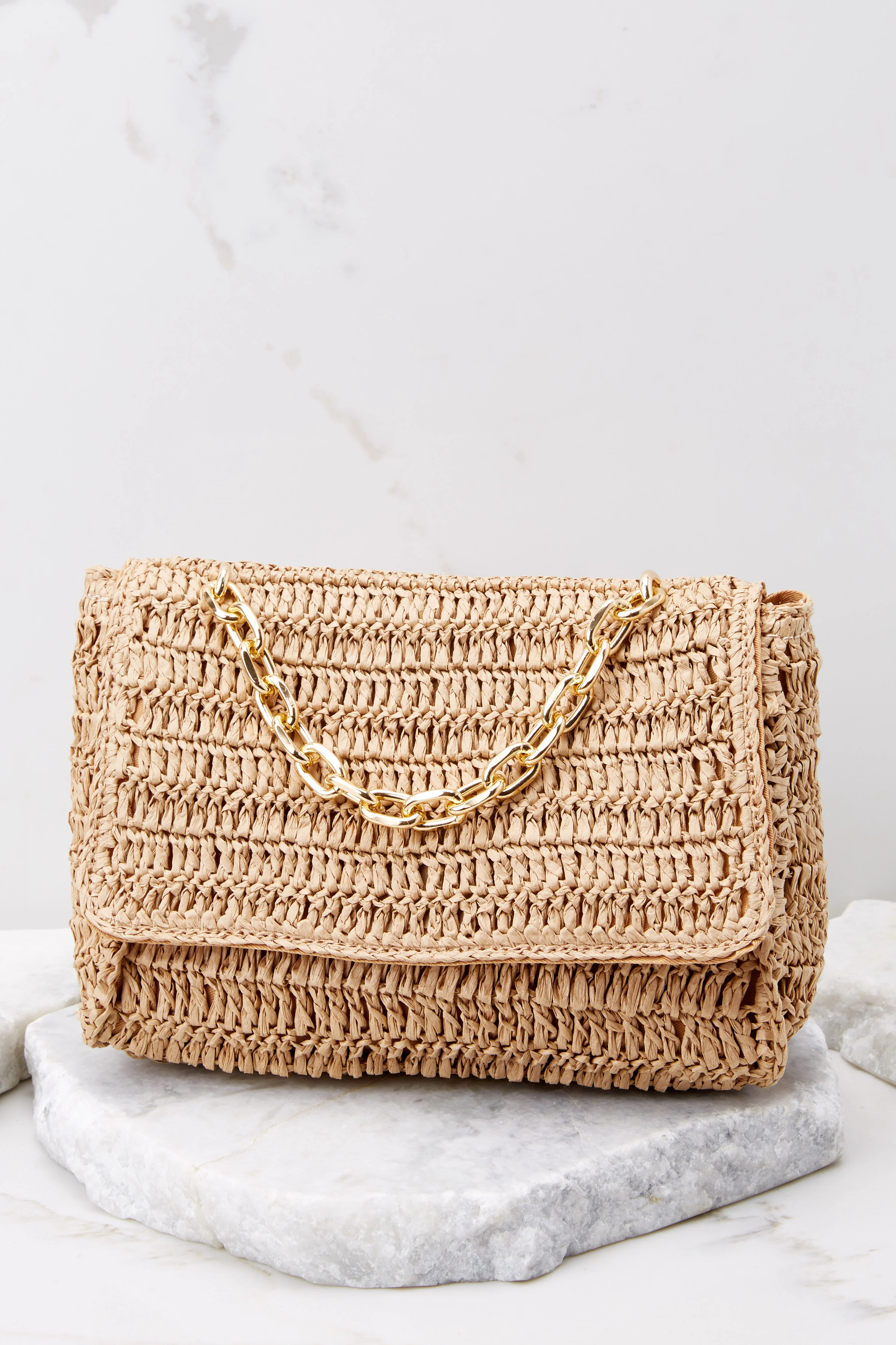 A Little Forever Natural Straw Bag | Red Dress 