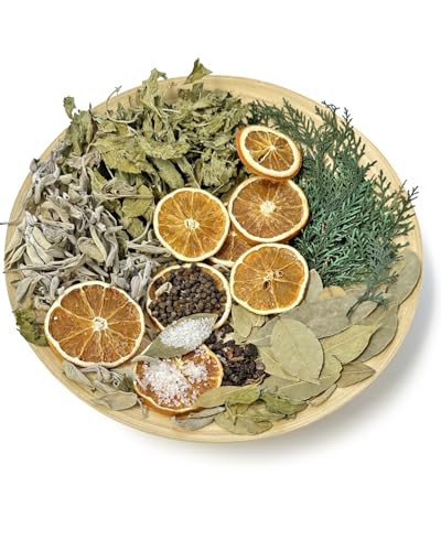Simmering Potpourri, Potpourri Simmer Pot-Black Pepper, Bay Leaf, Pine and Cypress Branches, Orange Slices, Mint, Sage, Myrrh, Salt, Simmer Pot for Stove Potpourri Perfect House Warming Hostess Gift | Amazon (US)