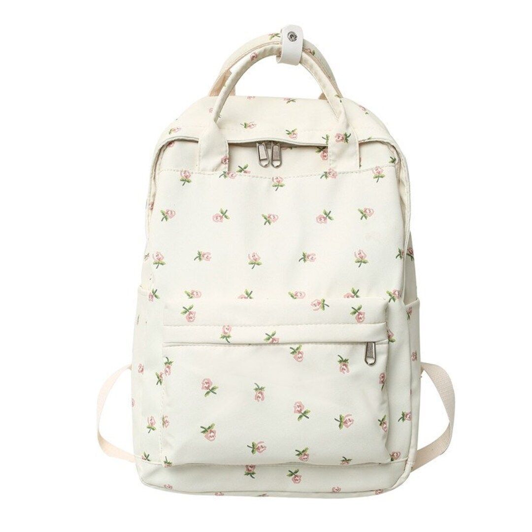 Cute Floral Backpack, Kawaii Waterproof Backpack, Korean Backpack, College Backpack, Trendy Lapto... | Etsy (US)