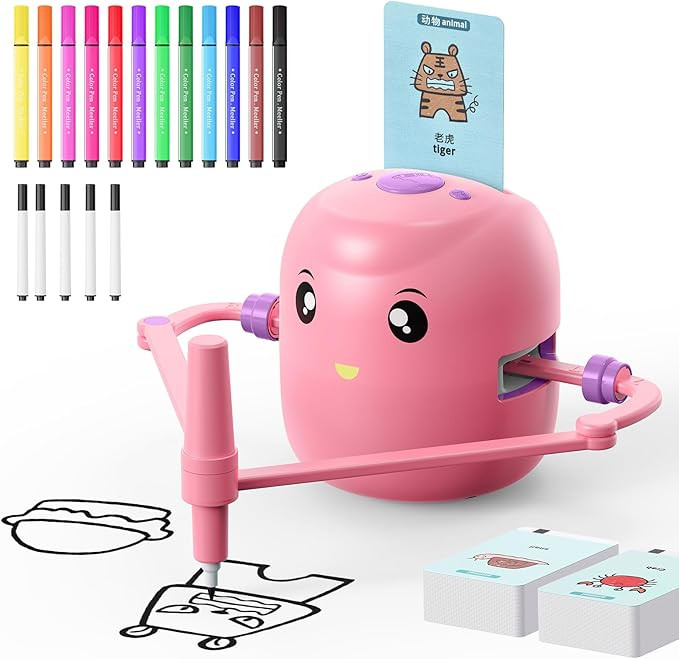 Interactive Educational Drawing Robot for Kids - Montessori Learning Toy with 100 Word Cards, Voi... | Amazon (US)