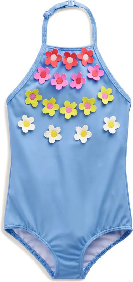 Mini Boden Kids' Floral Appliqué One-Piece Swimsuit | Nordstrom | Nordstrom