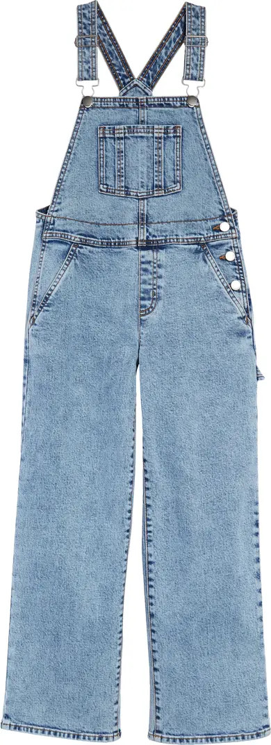 Treasure & Bond Kids' Cotton Stretch Denim Overalls | Nordstrom | Nordstrom