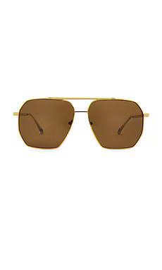 AIRE Asteroid Sunglasses in Bright Gold & Brown Mono from Revolve.com | Revolve Clothing (Global)