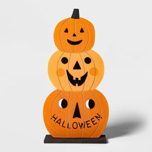 Falloween Stacked Pumpkin Wood Halloween Sign - Hyde & EEK! Boutique™ | Target