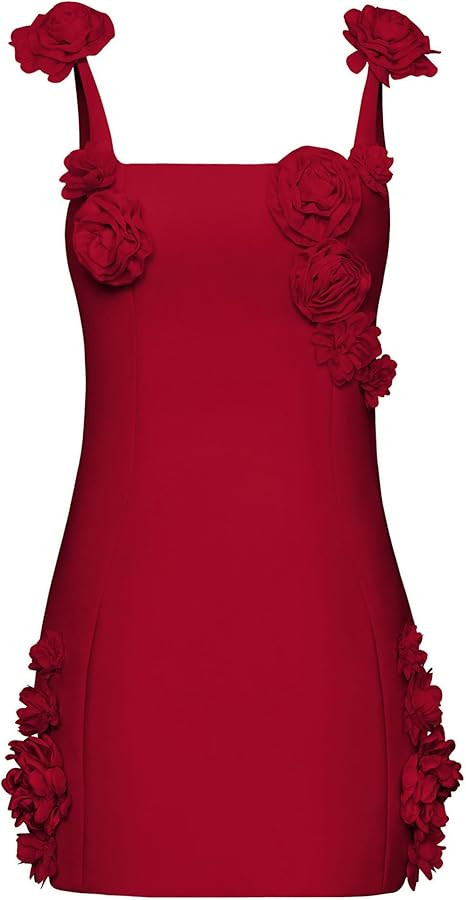 JW PEI Women's Elaina Rosette Applique Mini Dress | Amazon (US)