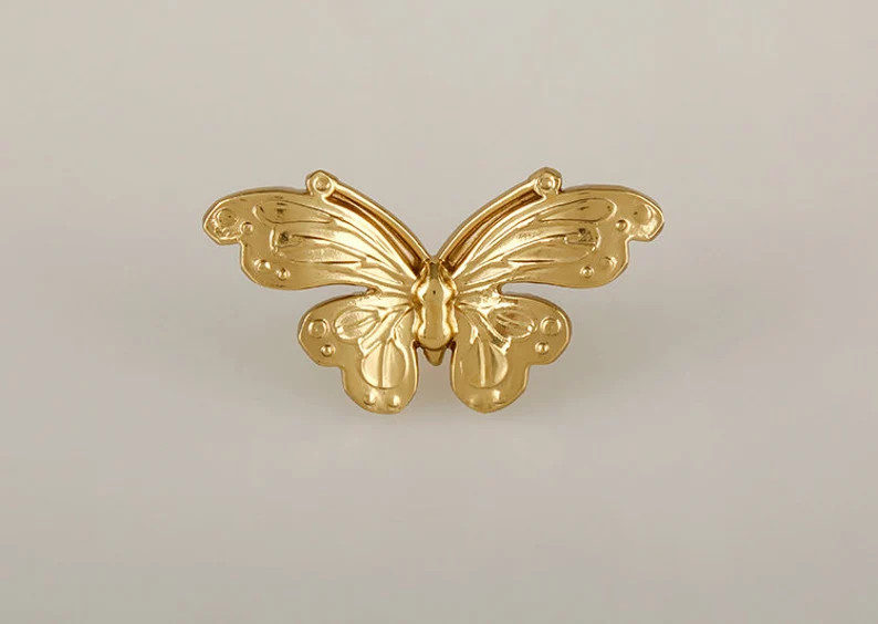 Solid Brass Butterfly Drawer Pull Modern Style Decorative Dresser Knob Drawer Handles Cabinet Kno... | Etsy (US)