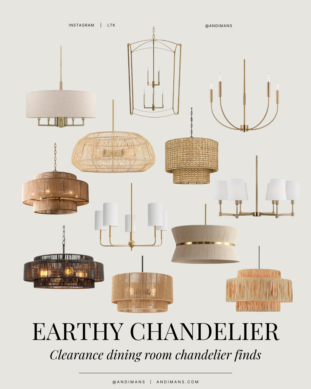 Earthy clearance dining room chandeliers that bring warmth, texture, and an organic feel to your space without the high price tag. These neutral, natural-inspired light fixtures are perfect for dining rooms, breakfast nooks, or open-concept spaces and pair beautifully with wood tables, rattan accents, and soft neutral decor. So many good clearance finds for an elevated, lived-in look that still feels easy and intentional. 

 #LTKHome #LTKSaleAlert