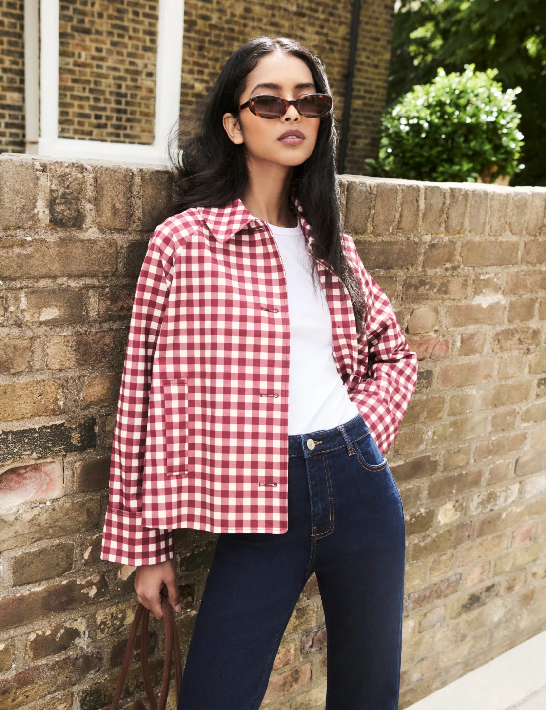 Red Gingham Oyanti Swing Jacket | Nobody's Child