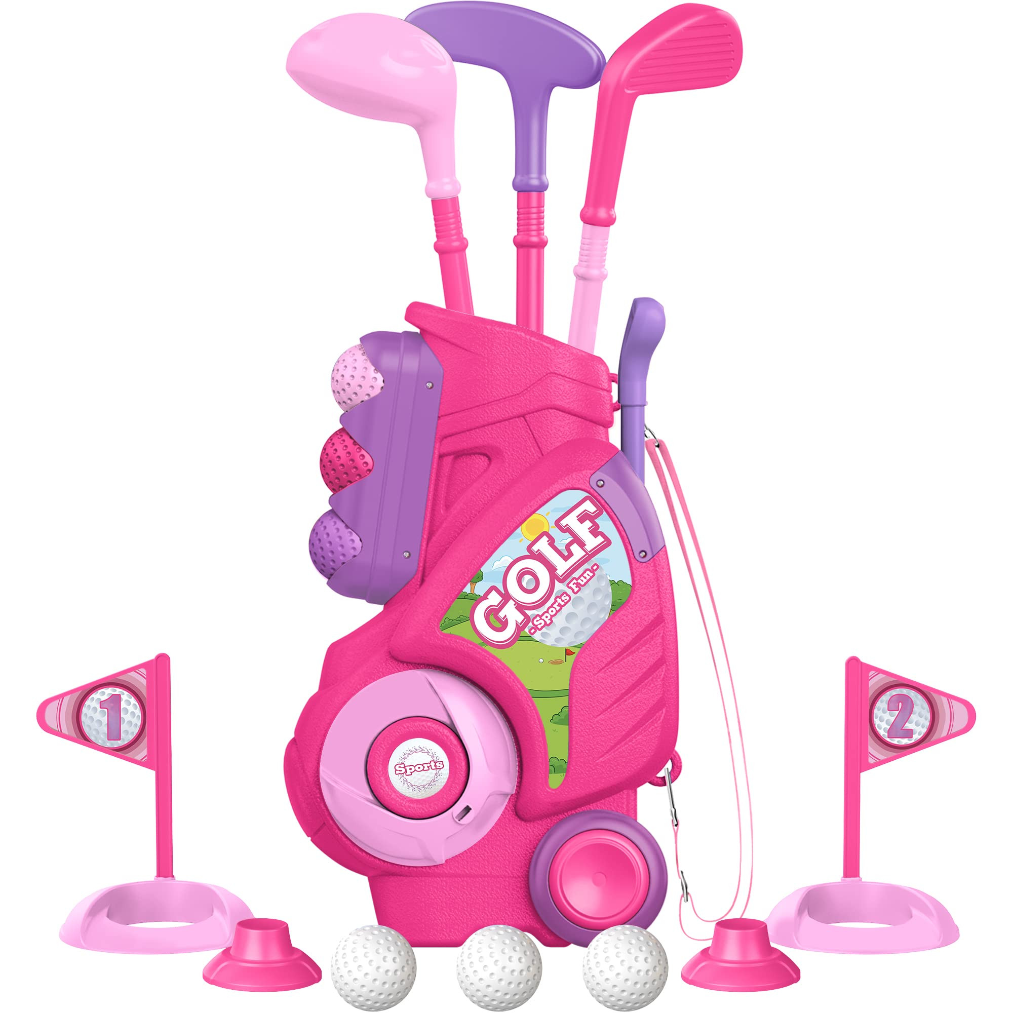 Liberry Toddler Golf Set for 1 2 3 4 Years Old, Upgraded Kids Golf Cart with Unique Shoulder Stra... | Amazon (US)