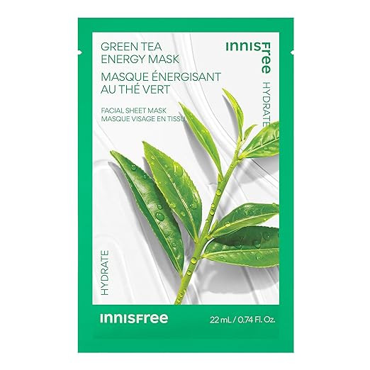 innisfree Energy Mask, Hydrating and Soothing Serum Korean Sheet Mask, Face Mask for Bright, Glow... | Amazon (US)