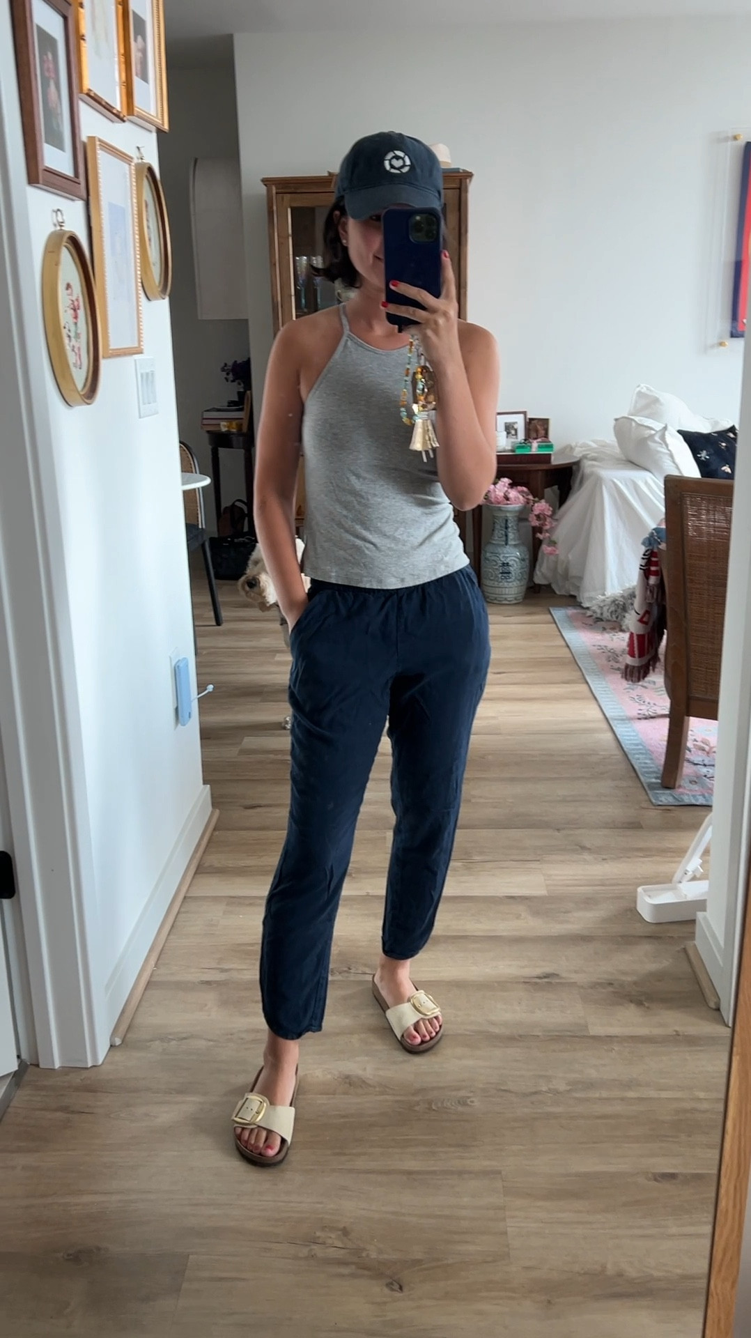 Top XS
Pants XS

Lounge, casual outfit, travel outfit, petite, marine layer pants, summer pants, built in bra, brami, klassy network, dog walk, Birkenstock sandals, Birkenstock Madrid, Washington DC 

#LTKFindsUnder50 #LTKVideo #LTKShoeCrush