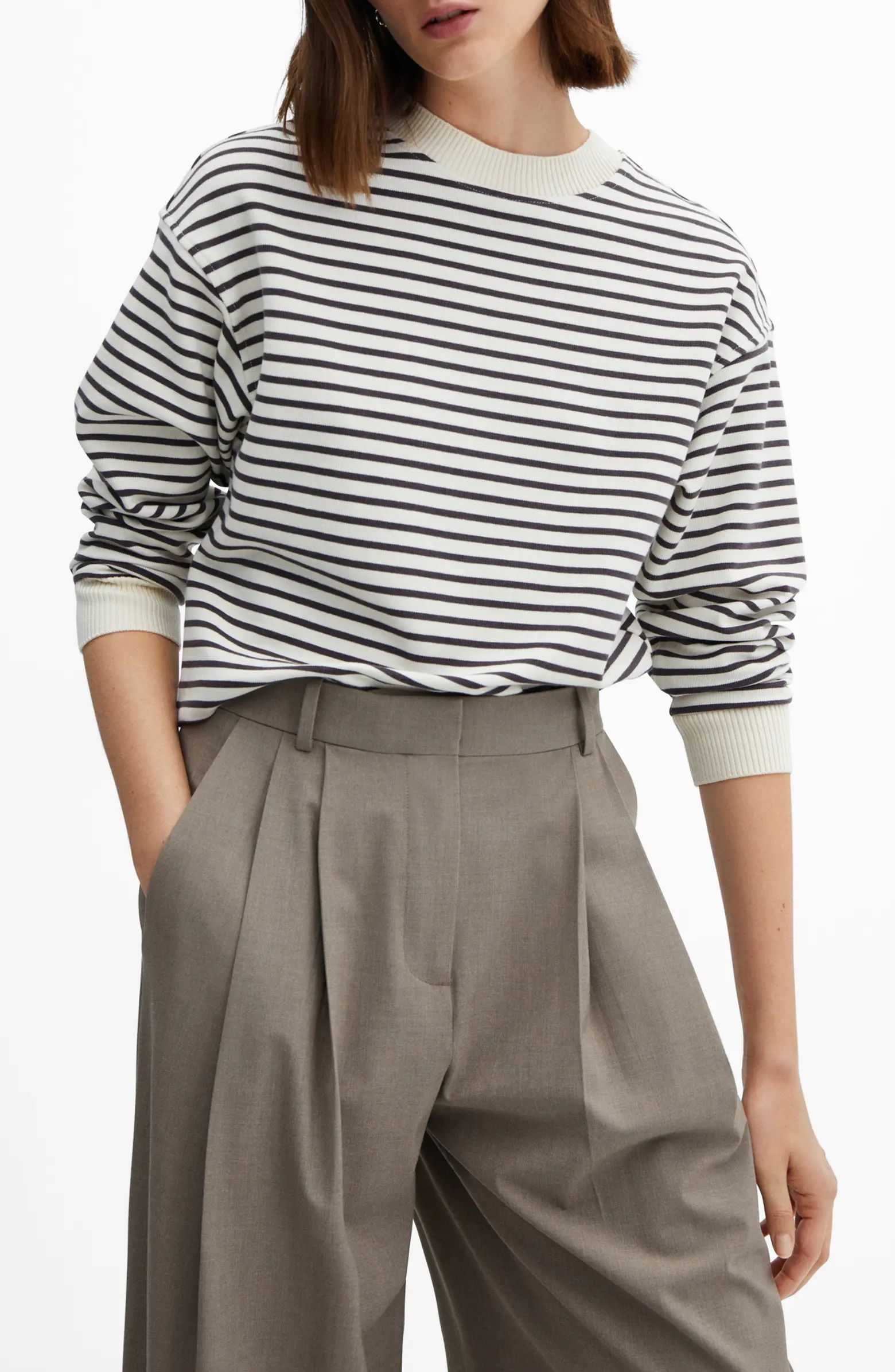 MANGO Stripe Sweatshirt | Nordstrom | Nordstrom