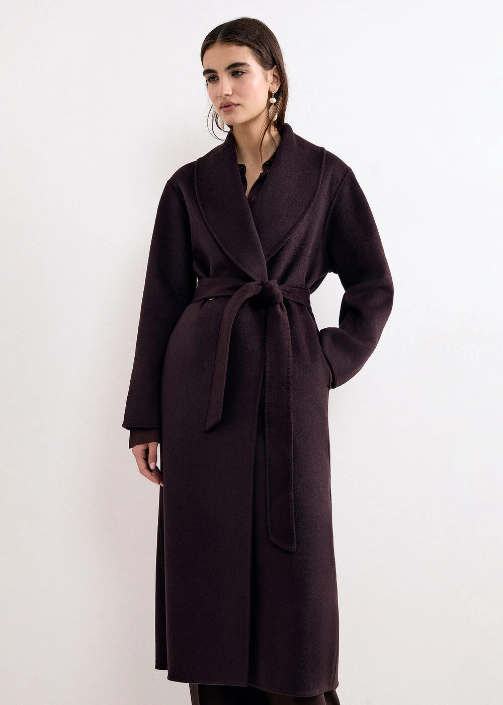 Daisy Smart Long Wool Coat | Phase Eight