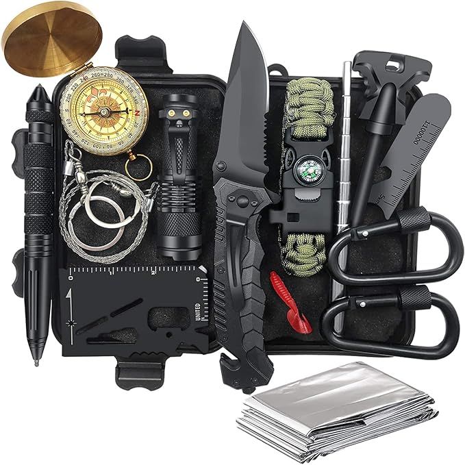Gifts for Men Dad Husband Fathers Day from Daughter Wife Son, Survival Gear and Equipment 14 in 1... | Amazon (US)
