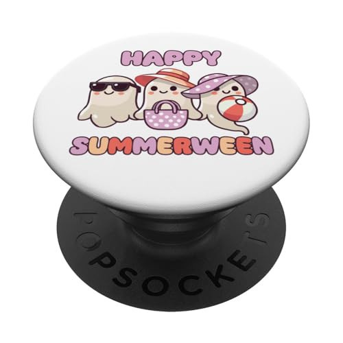 Happy Summerween Summer Halloween Ghost PopSockets Adhesive PopGrip | Amazon (US)